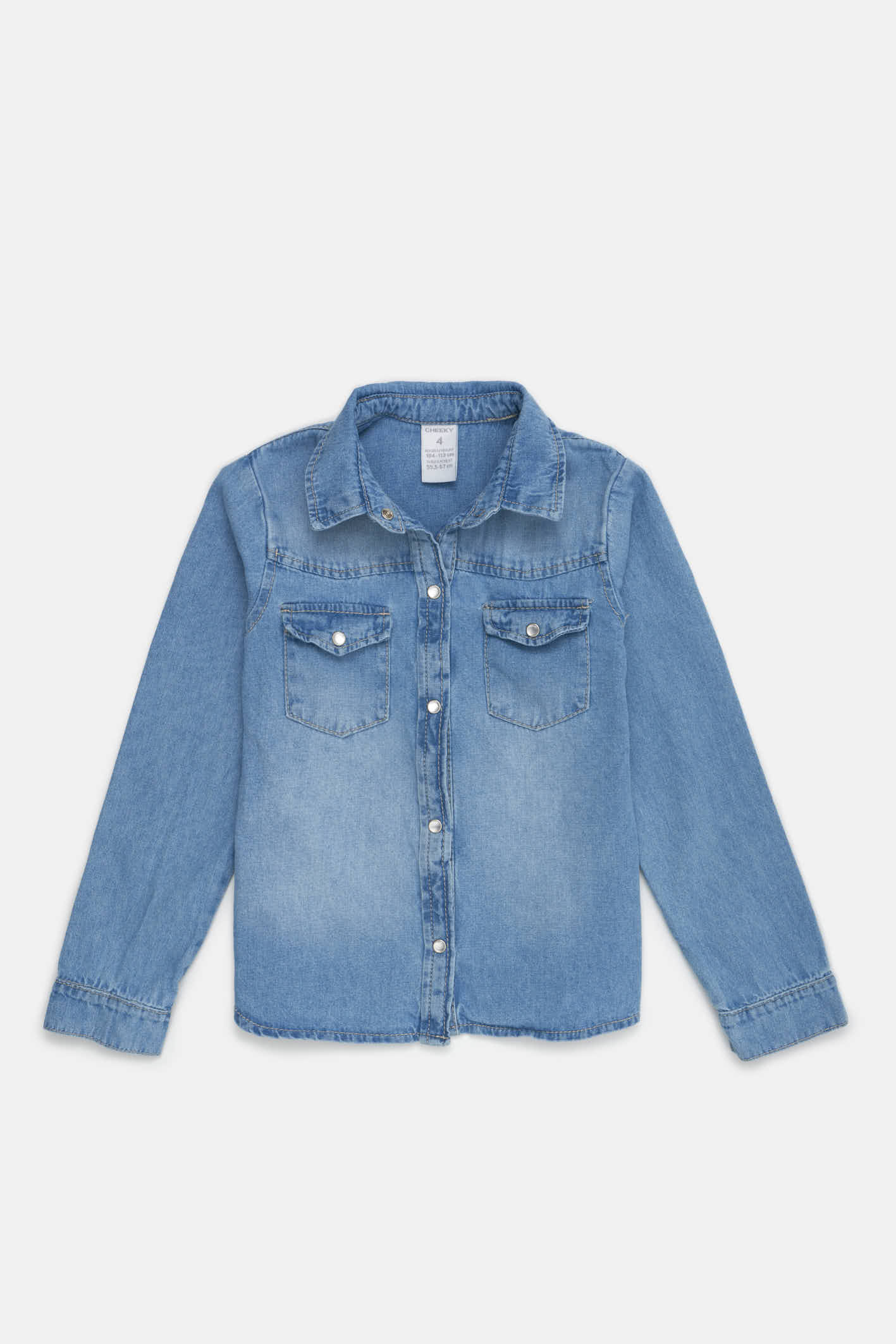 CAMISA DENIM BASIC GIRL BLUE 4-14