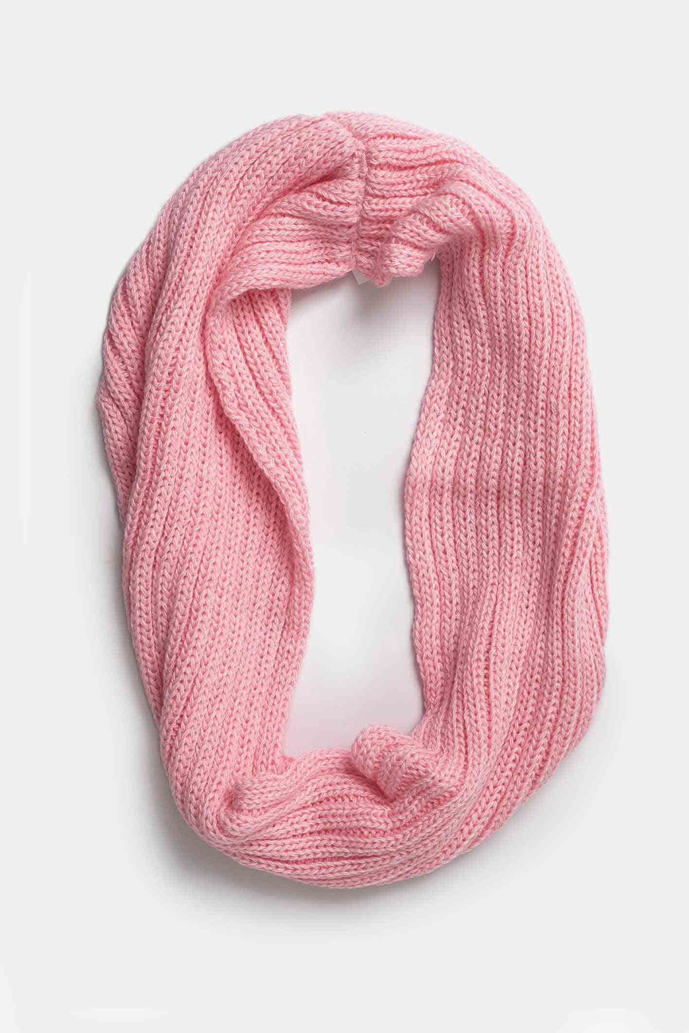 Cuello tejido rosa