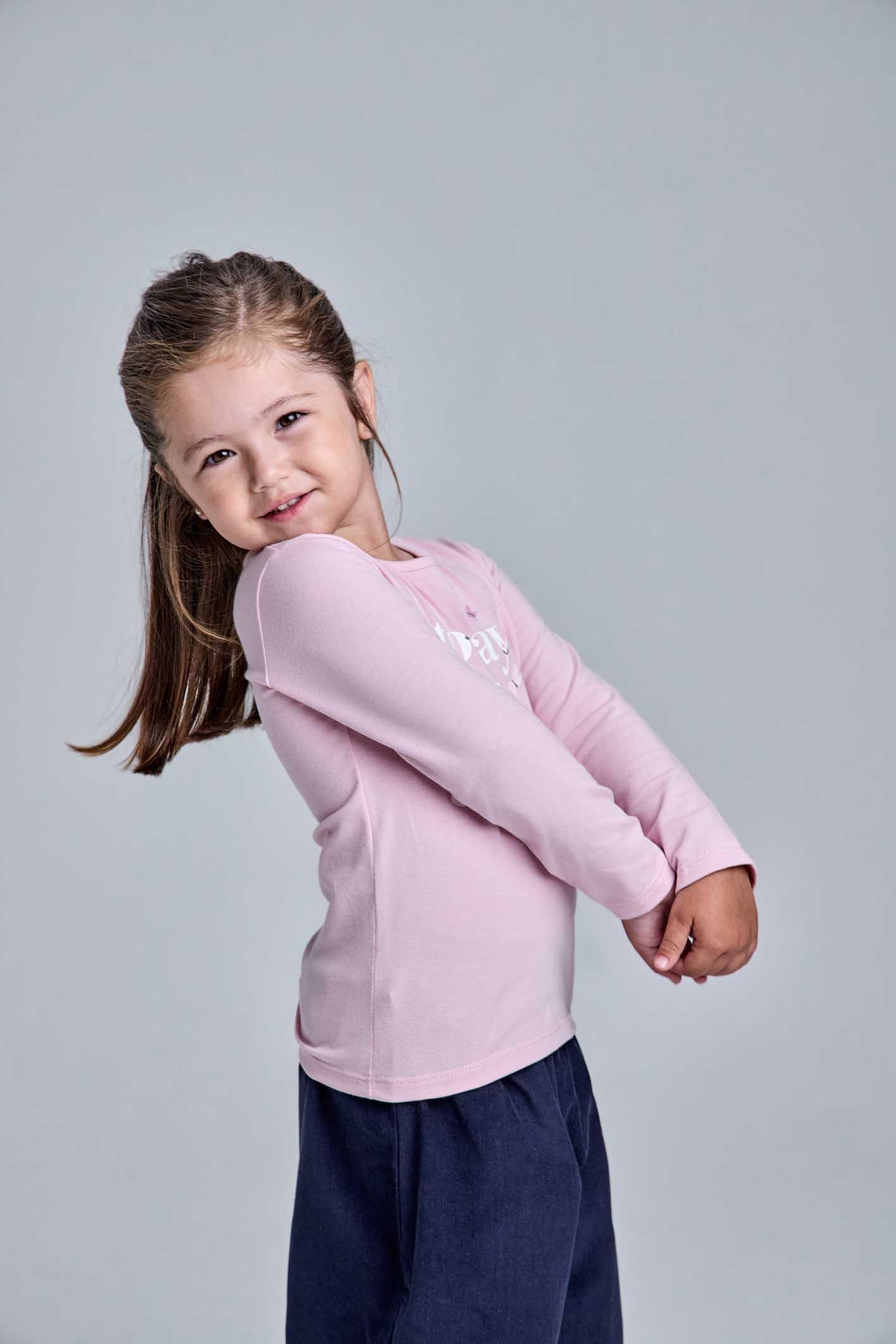 Camiseta rosa para niñas
